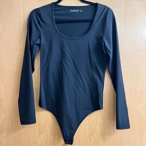 Abercrombie & Fitch Soft A&F Black Long Sleeve Bodysuit